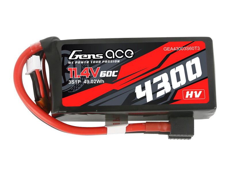 Li-Po 3S 11.4V HV 4300mAh 60C with XT60/T-Type