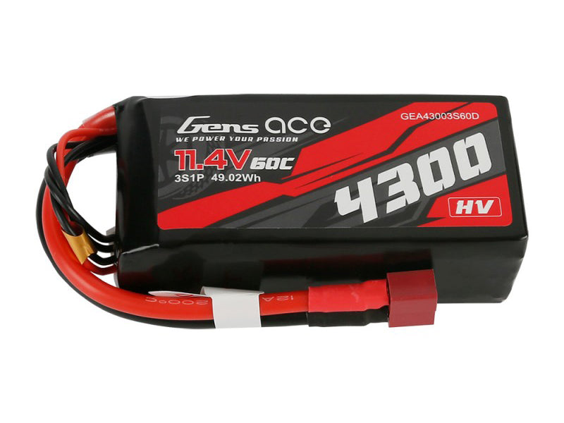 Li-Po HV Car 3S 11.4V 4300mAh 60C with T-Type