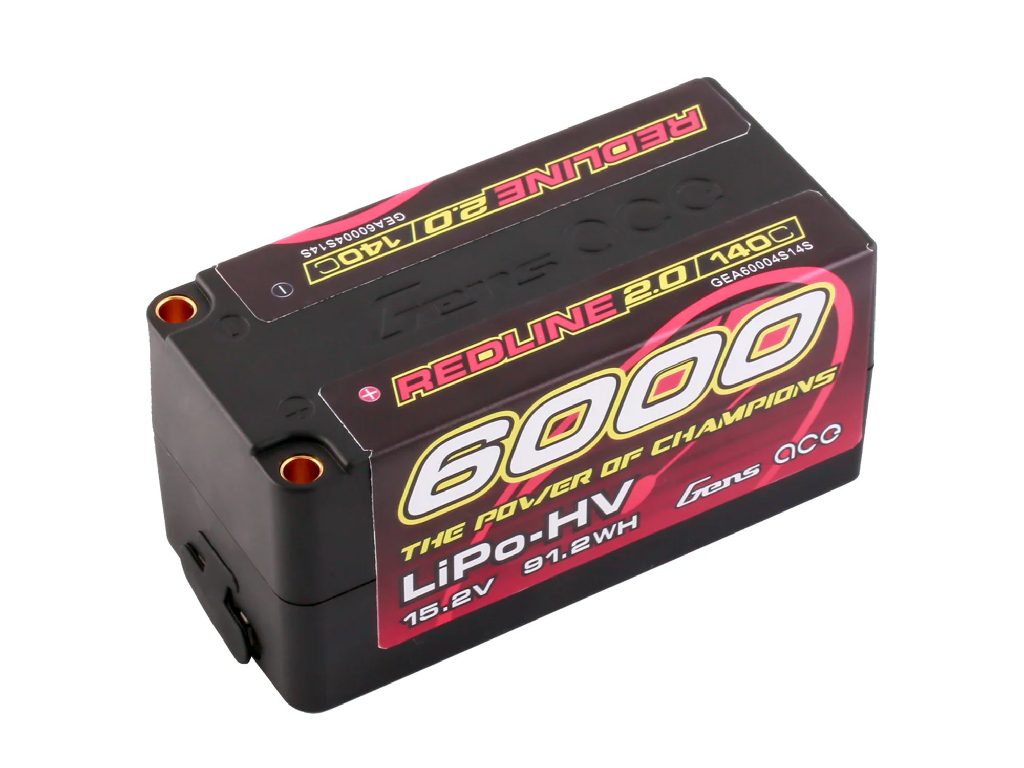 Li-Po HV Car Hard Case 4S2P 15.2V 6000mAh 140C RL2 with 5mm