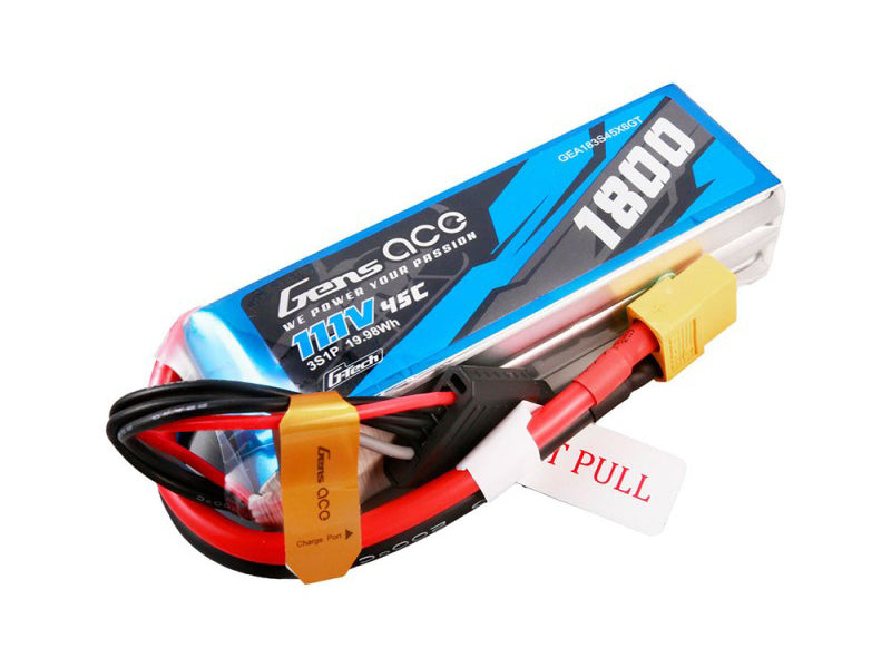 Li-Po G-Tech 3S 11.1V 1800mAh 45C with XT60