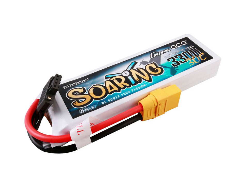 Li-Po G-Tech 3S 11.1V 3300mAh 30C Soaring with XT90