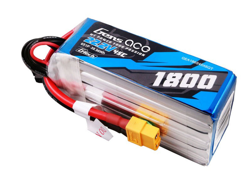 Li-Po G-Tech 6S 22.2V 1800mAh 45C with XT60