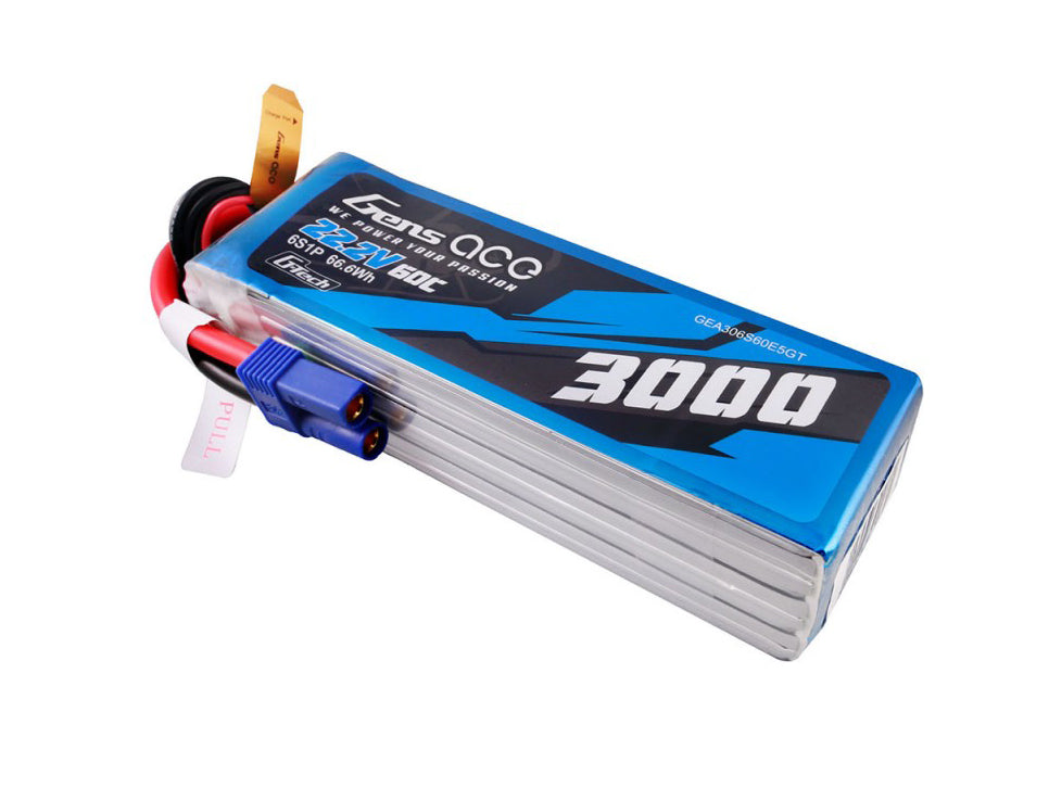 Li-Po G-Tech 6S 22.2V 3000mAh 60C with EC5