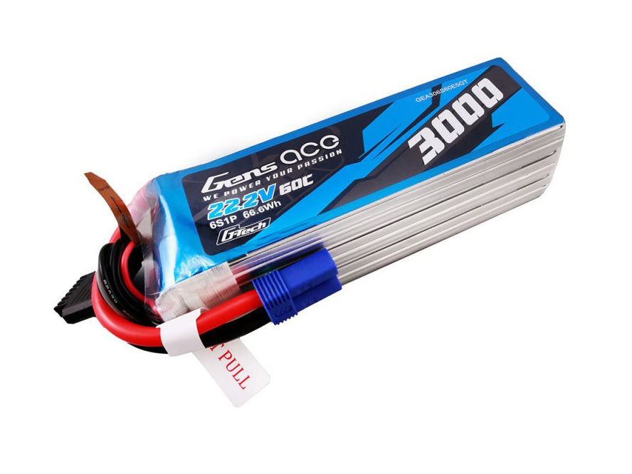 Li-Po G-Tech 6S 22.2V 3000mAh 60C with EC5