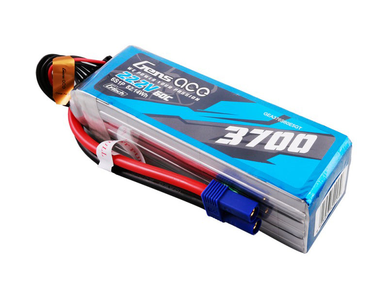 Li-Po G-Tech 6S 22.2V 3700mAh 60C with EC5