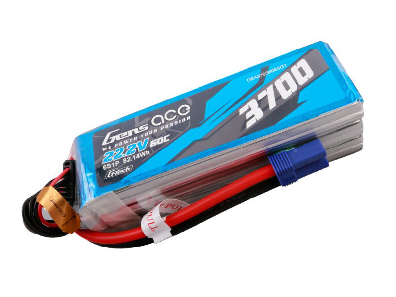 Li-Po G-Tech 6S 22.2V 3700mAh 60C with EC5