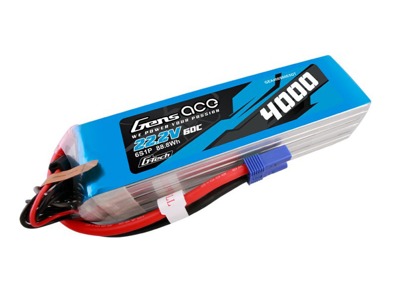 Li-Po G-Tech 6S 22.2V 4000mAh 60C with EC5