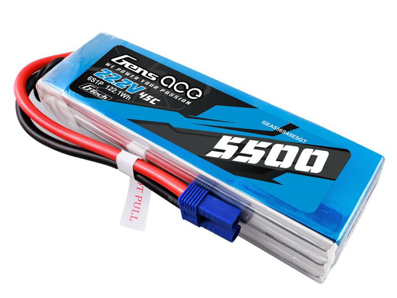 Li-Po G-Tech 6S 22.2V 5500mAh 45C with EC5