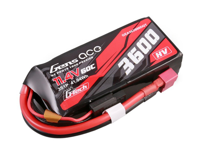 Li-Po Car G-Tech HV 3S 11.4V 3600mAh 60C with T-Type