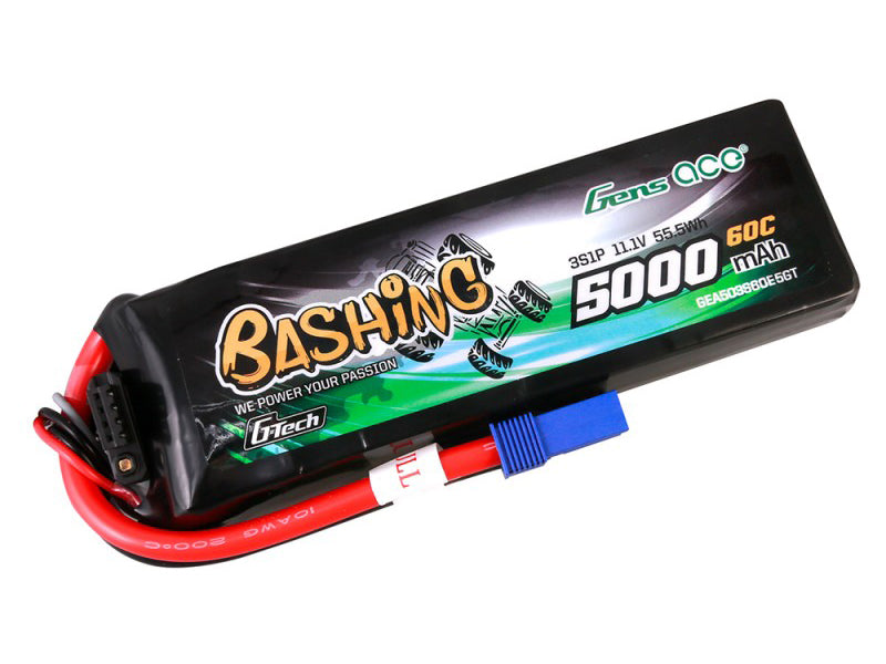 Li-Po Car G-Tech 3S 11.1V 5000mAh 60C Bashing with EC5