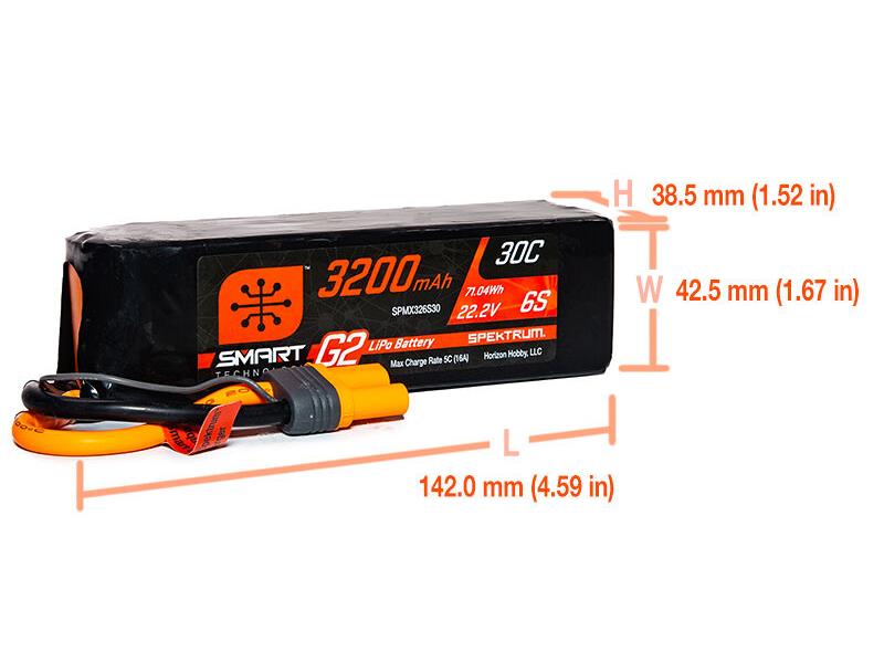 3200mAh 6S 22.2V SMART G2 30C IC5