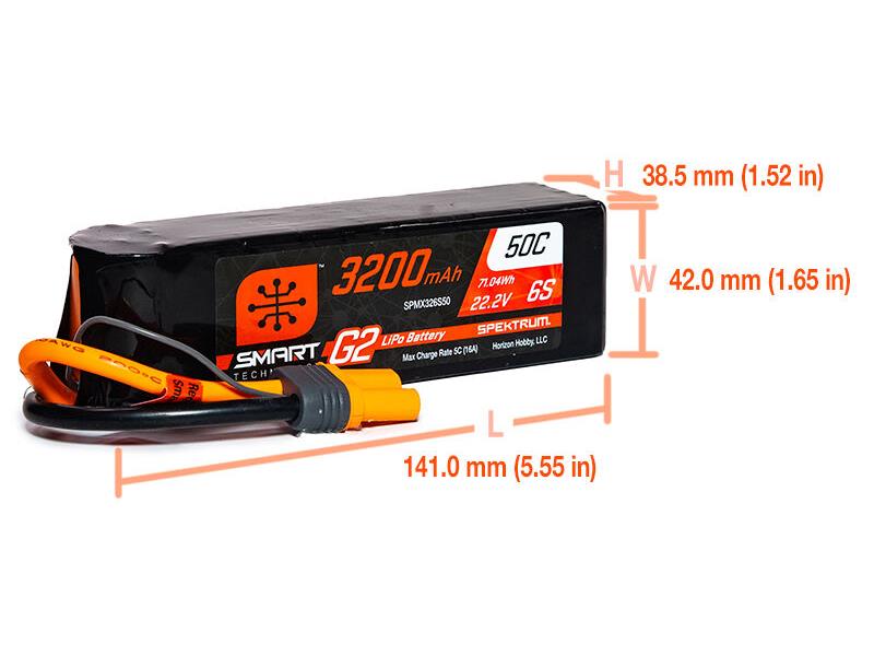 3200mAh 6S 22.2V SMART G2 50C IC5