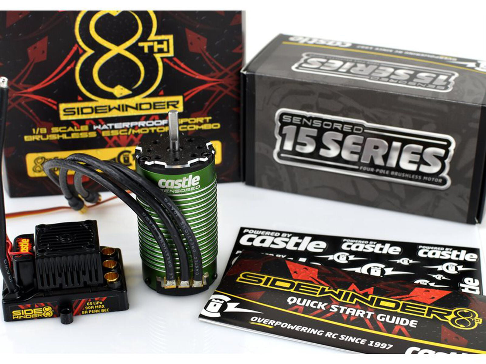 Sidewinder 1:8th ESC &amp; 2200kV Sensor Ready Motor Combo