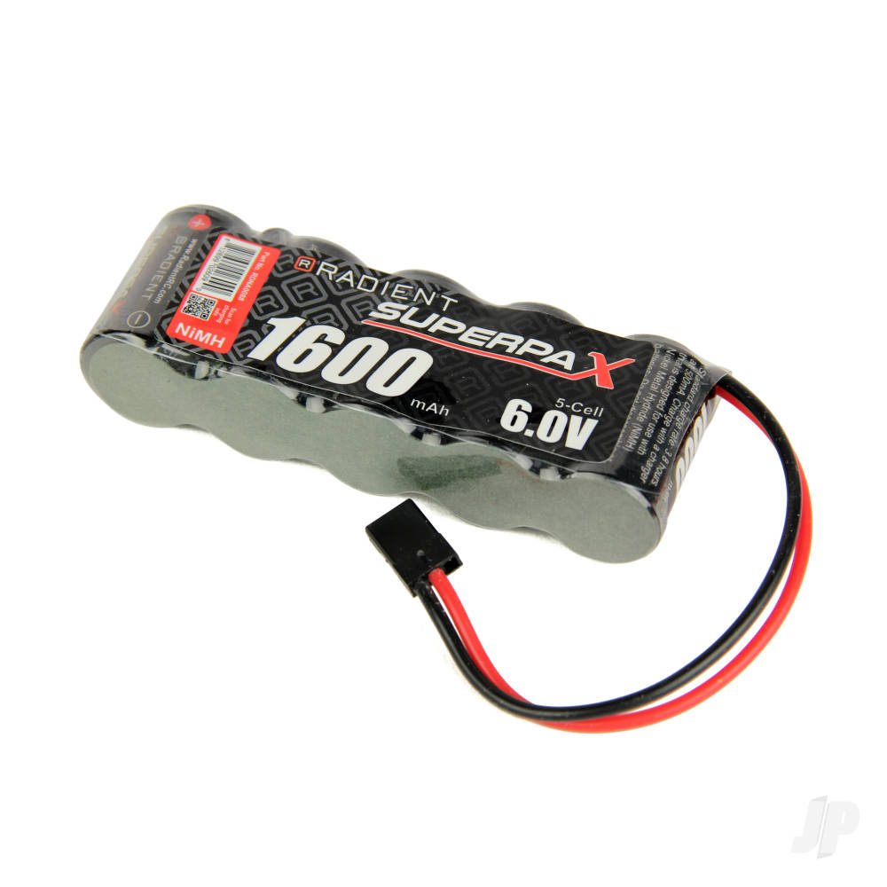 NiMH 6.0V 1600mAh 2/3A SBS-Flat, Rx-JR