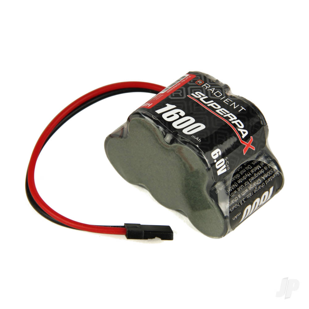 NiMH 6.0V 1600mAh 2/3A 3-2 Hump, Rx-JR