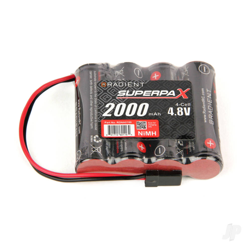 NiMH 4.8V 2000mAh AA SBS-Flat, Rx-JR