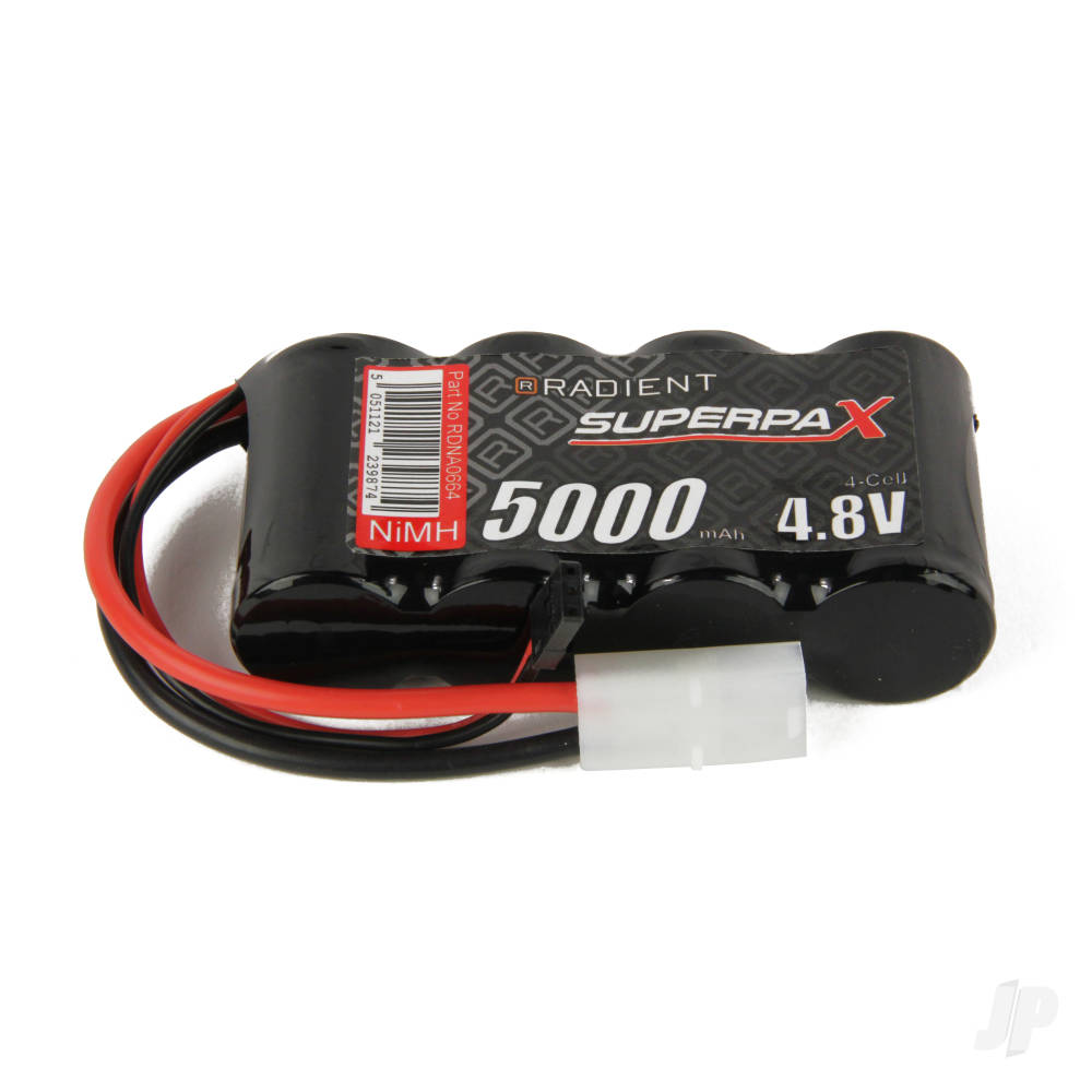 NiMH 4.8V 5000mAh SC Flat, Rx, TAM / JR