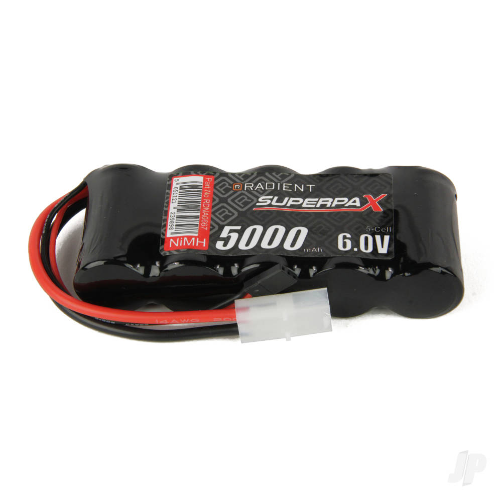 NiMH 6.0V 5000mAh SC Flat, Rx, TAM / JR