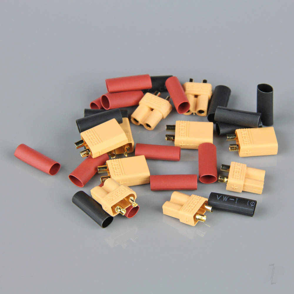 XT30 Pairs including Heat Shrink (5 pcs)