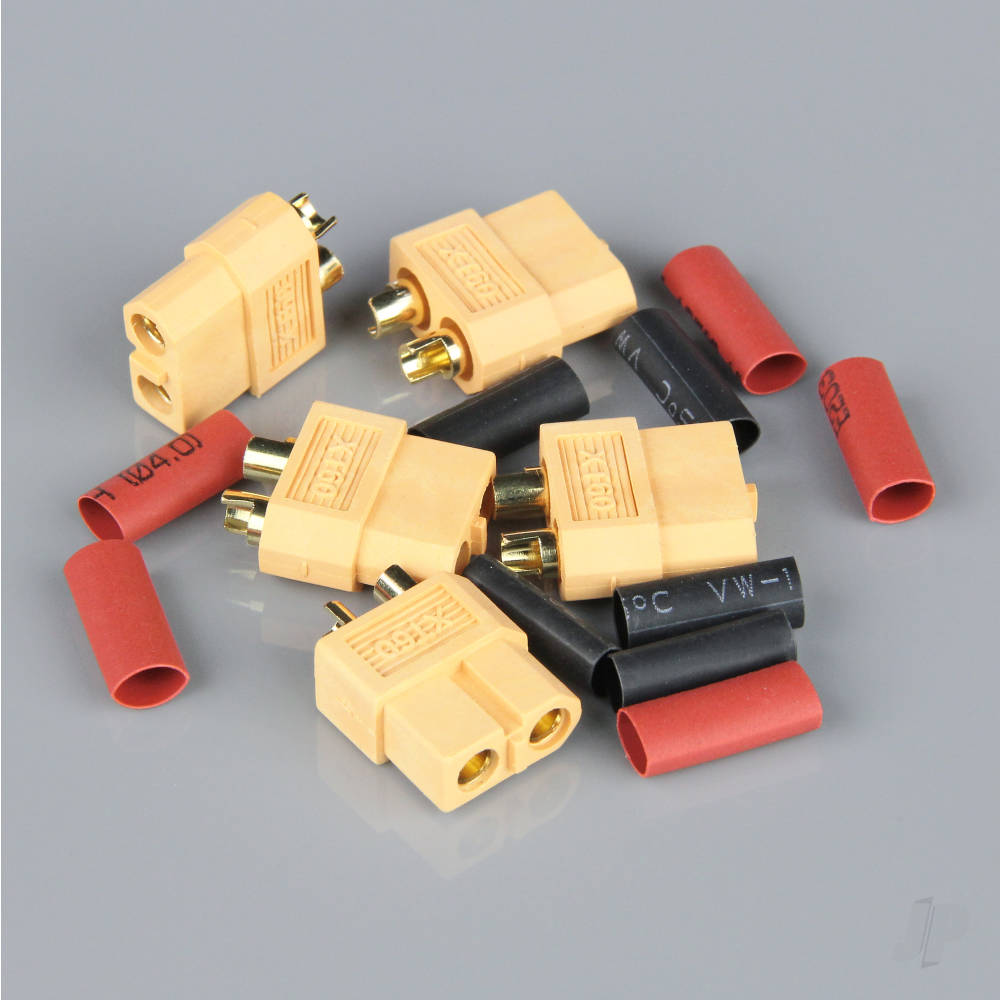 XT60 Female (Battery End) including Heat Shrink (5 pcs)