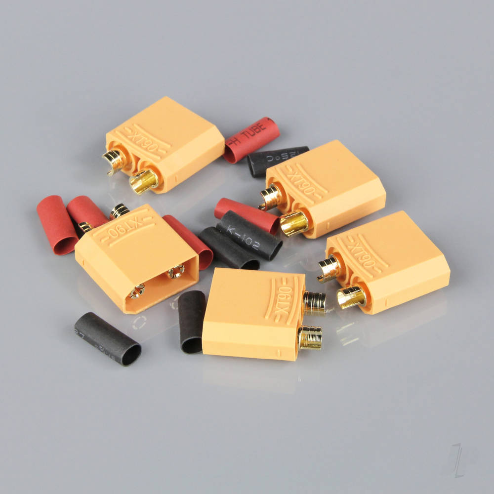 XT90 Male including Heat Shrink (ESC End) (5 pcs)