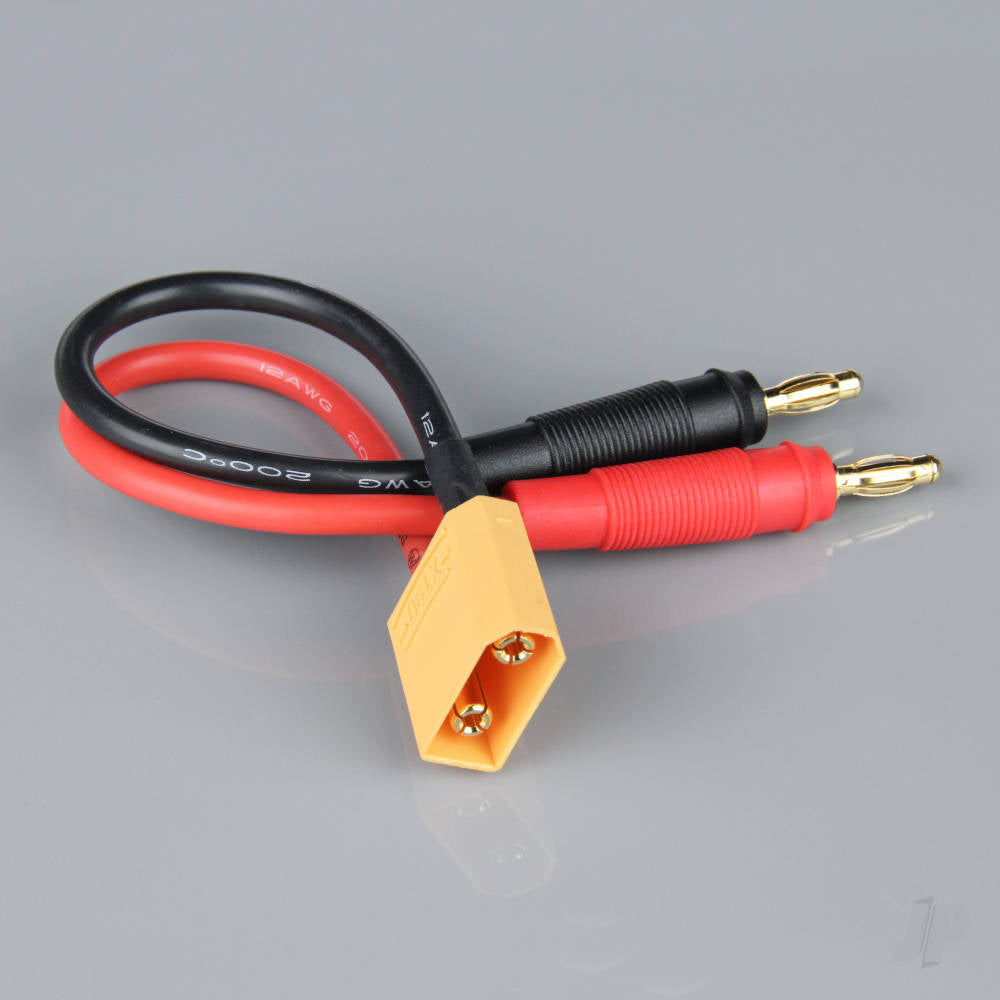 Charge Lead, 4mm Bullet to XT90 Male, 12AWG, 150mm (ESC End)