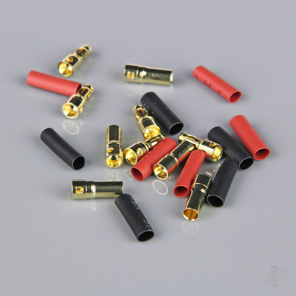 3.5mm Gold Connector Pairs including Heat Shrink (5 pcs)