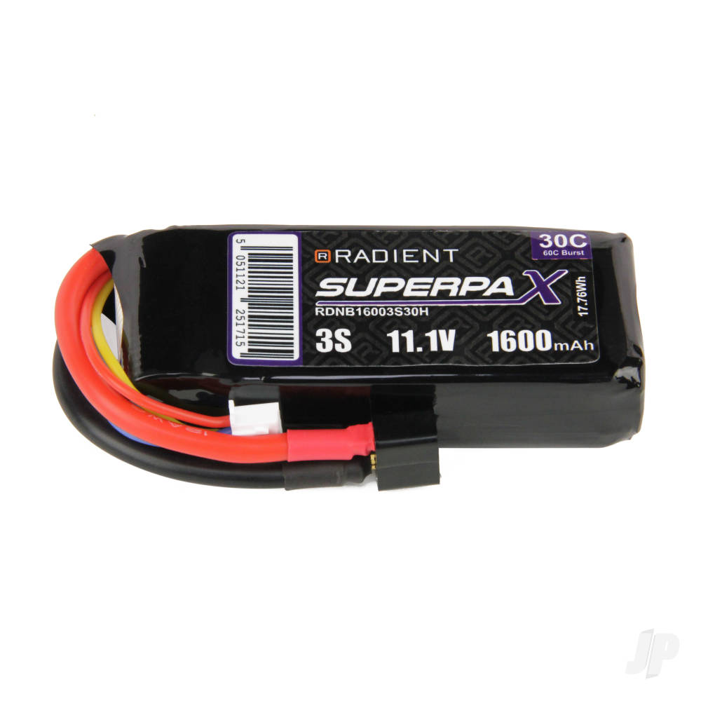 LiPo 3S 1600mAh 11.1V 30C Deans (HCT)