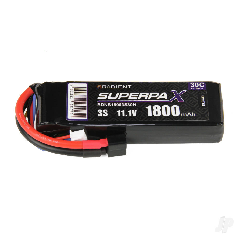 LiPo 3S 1800mAh 11.1V 30C Deans (HCT)