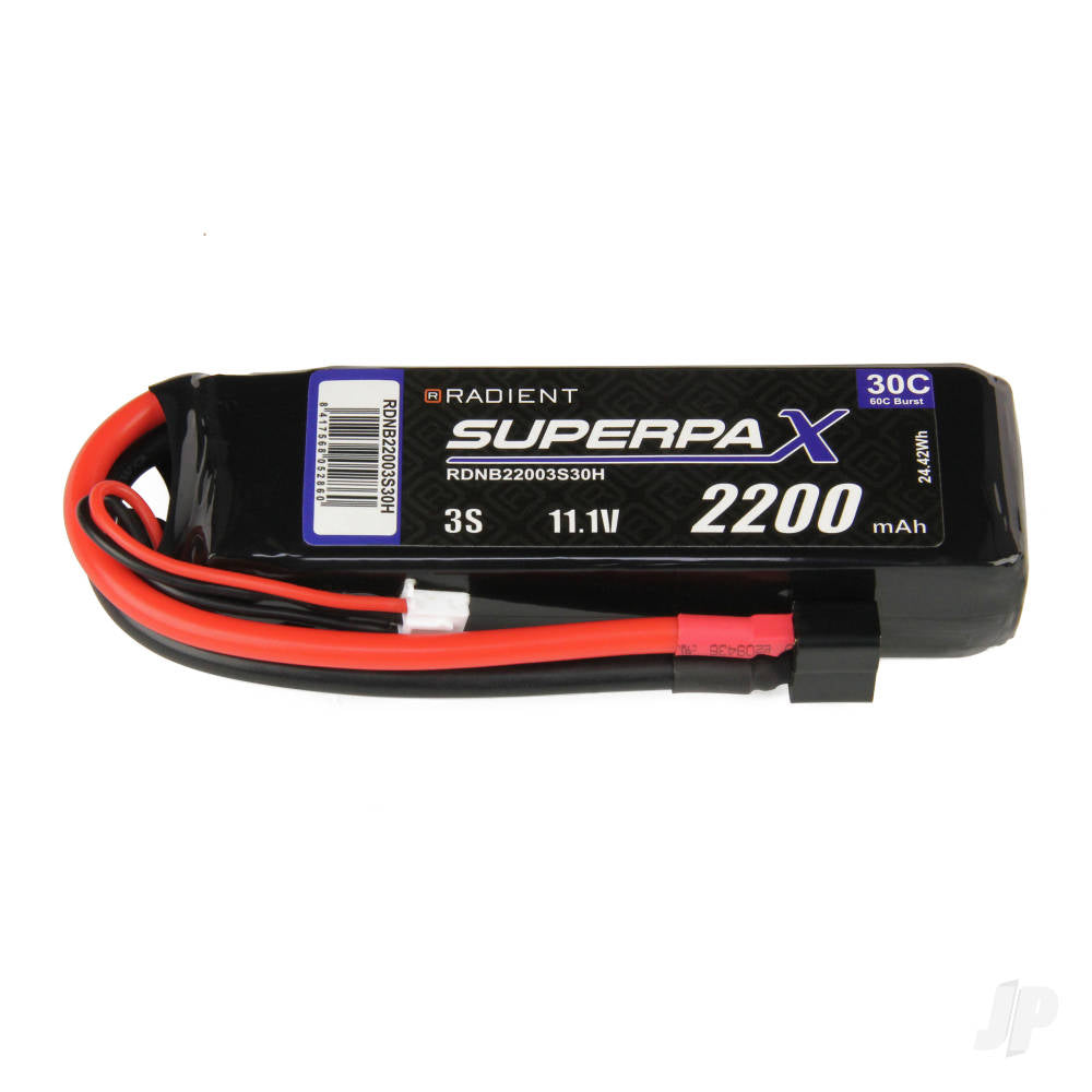 Radient LiPo 3S 2200mAh 11.1V 30C Deans