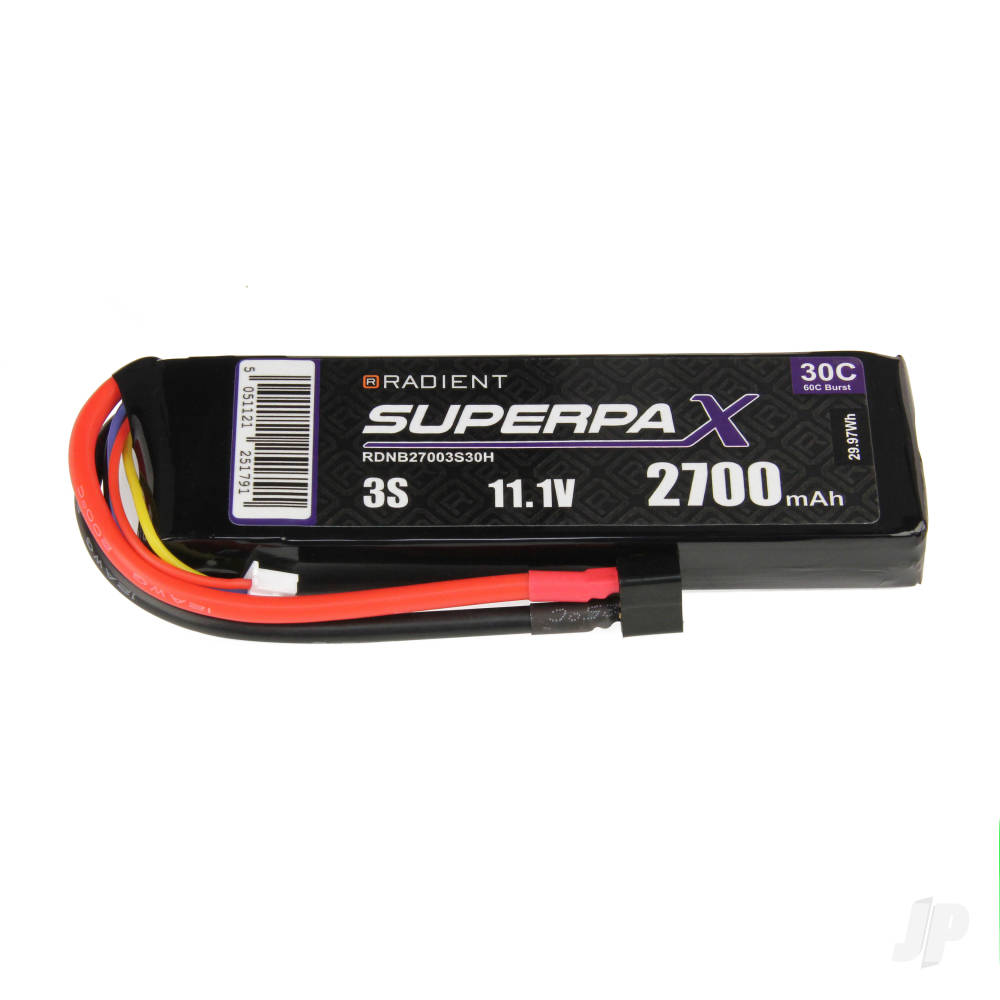 LiPo 3S 2700mAh 11.1V 30C Deans (HCT)