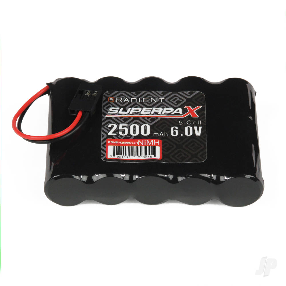 NiMH 6.0V 2500mAh AA SBS-Flat, Rx-JR