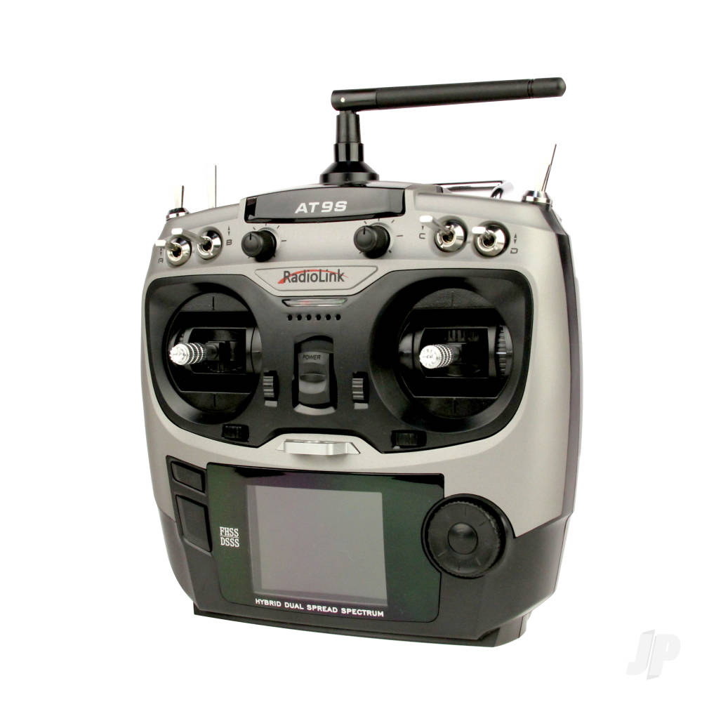 AT9S 2.4GHz 10-Channel Transmitter with Receiver (Silver) (Mode 1)