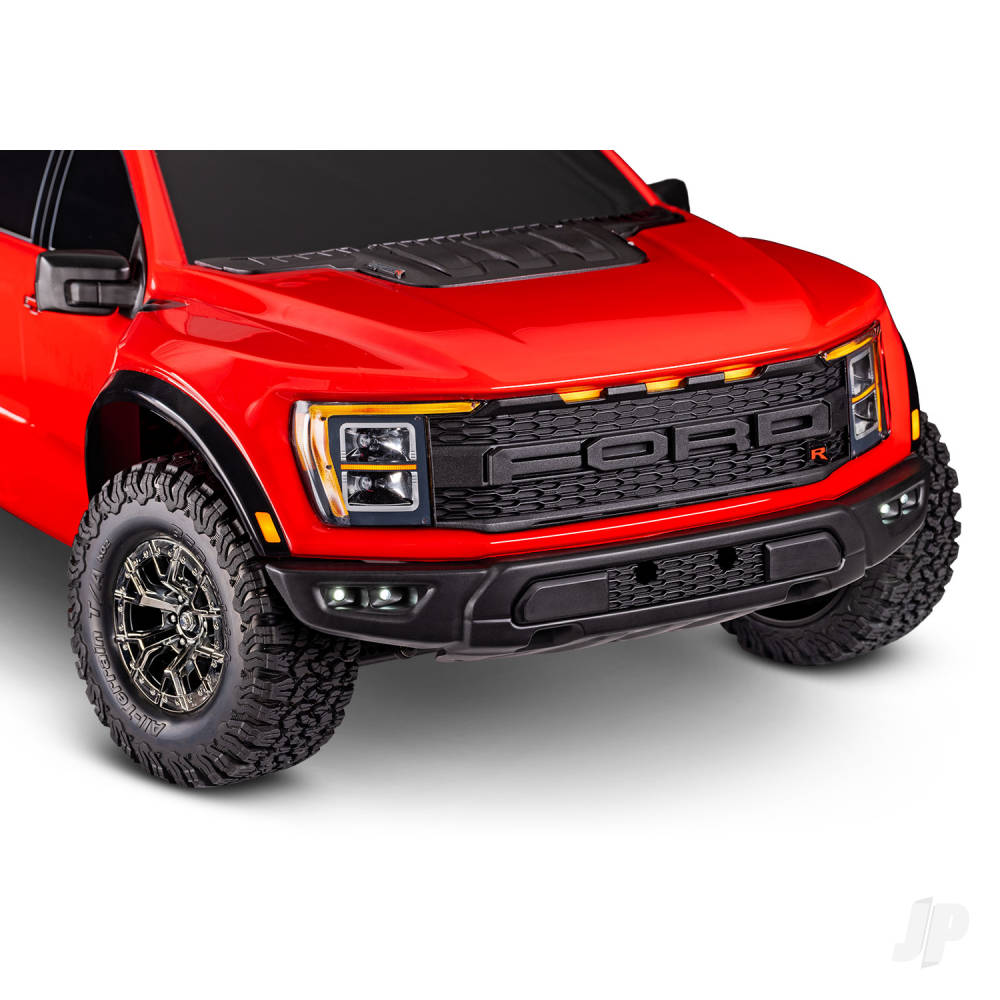 TRAXXAS Ford Raptor R 1:10 Pro Scale 4WD Brushless Electric Replica Truck, Red