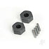 TRAXXAS Wheel Hubs, hex (2 pcs) / stub axle pins (2 pcs)