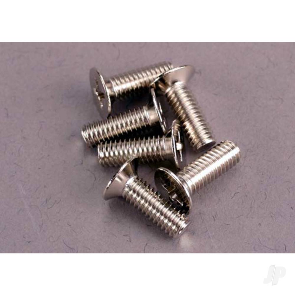 Screws, 4x12mm countersunk machine (100-degree) (6 pcs)