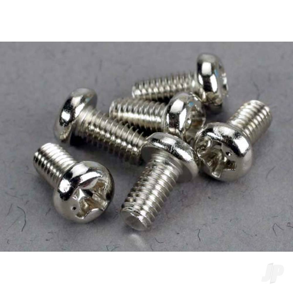 Screws, 3x6mm roundhead machine (6 pcs)