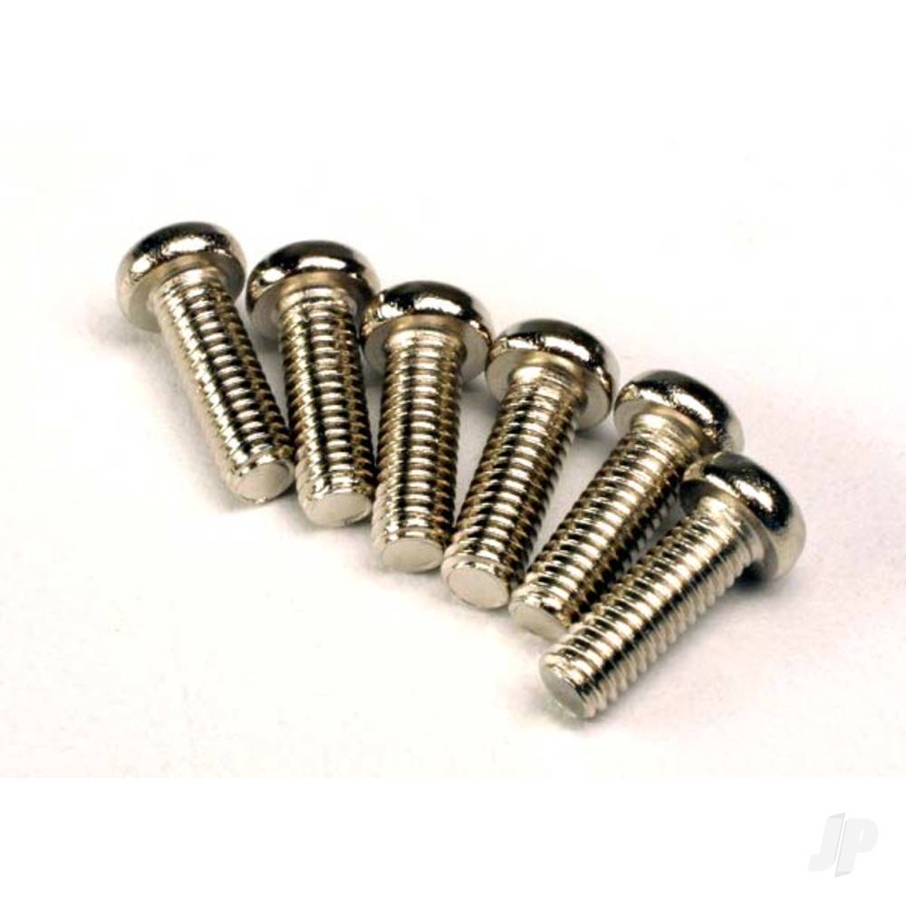 Screws, 2.6x8mm roundhead machine (6 pcs)