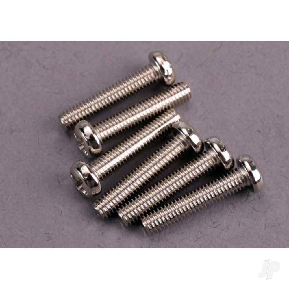 Screws, 3x15mm roundhead machine (6 pcs)