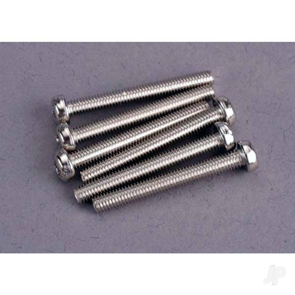 Screws, 3x25mm roundhead machine (6 pcs)