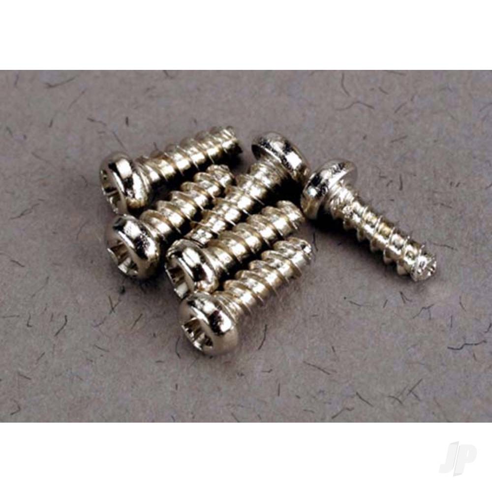 Screws, 2x6mm roundhead self-tapping (6 pcs)