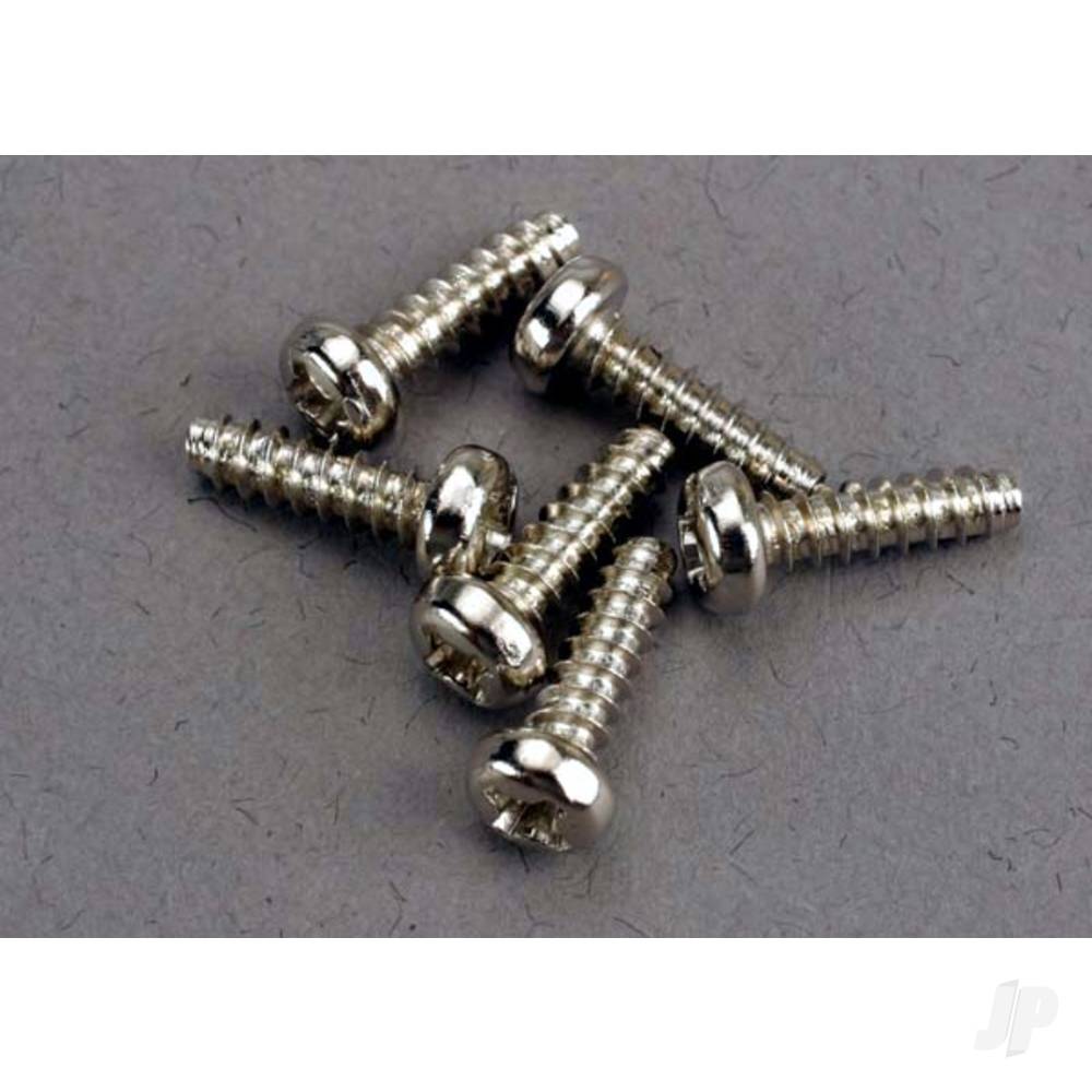 Screws, 3x10mm roundhead self-tapping (6 pcs)