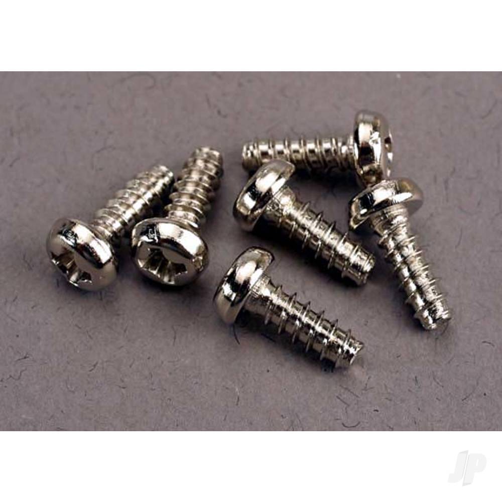 Screws, 3x8mm roundhead self-tapping (6 pcs)