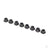 Nuts, 3mm nylon locking, flanged, black (8)