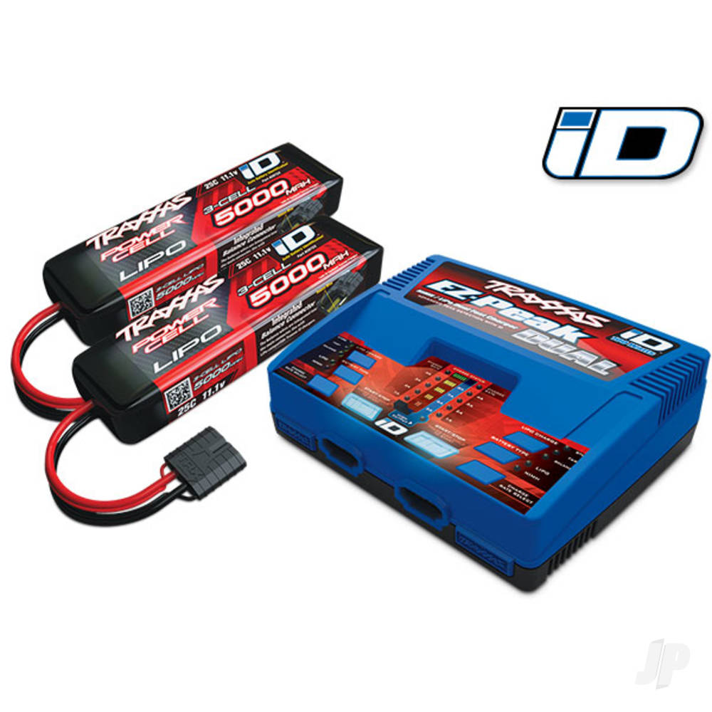 iD Completer Pack with 1x EZ-Peak Dual Charger &amp; 2x LiPo 3S 5000mAh Battery