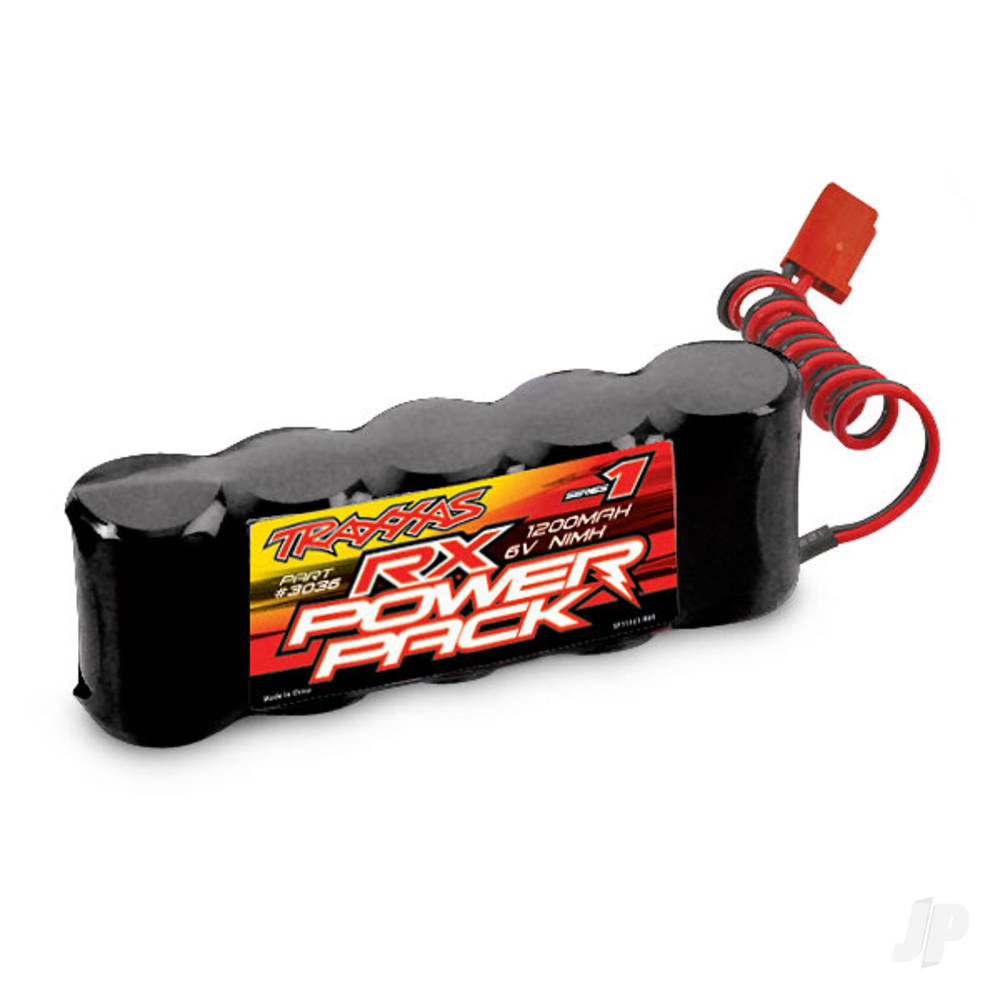 NiMH 6.0V 1200mAh 5-Cell RX Power Pack, Flat