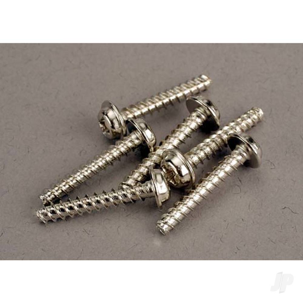 Screws, 3x18mm washerhead self-tapping (6 pcs)