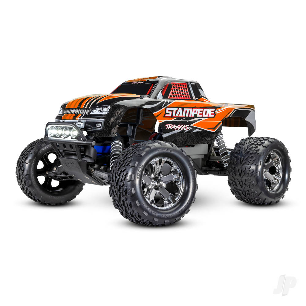 Orange Stampede 1:10 2WD RTR Electric Monster Truck (+ TQ 2-ch, XL-5, Titan 550, 7-Cell NiMH, DC charger, LED lights)