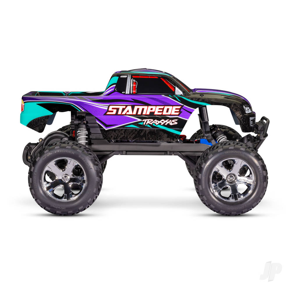 Purple Stampede 1:10 2WD RTR Electric Monster Truck (+ TQ 2-ch, XL-5, Titan 550, 7-Cell NiMH, DC charger, LED lights)