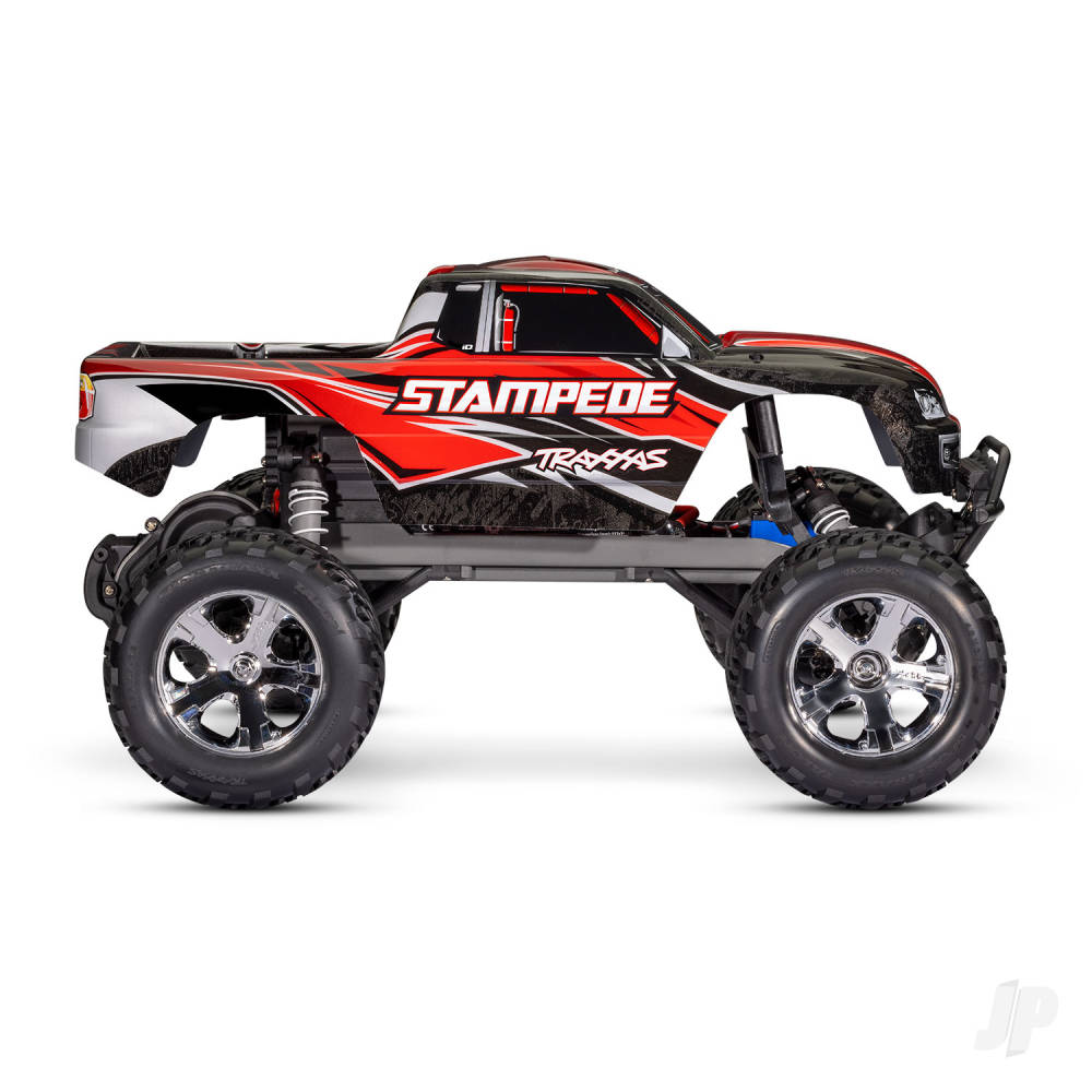 Red Stampede 1:10 2WD RTR Electric Monster Truck (+ TQ 2-ch, XL-5, Titan 550, 7-Cell NiMH, DC charger, LED lights)